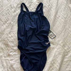 NWT speedo women’s one piece navy blue